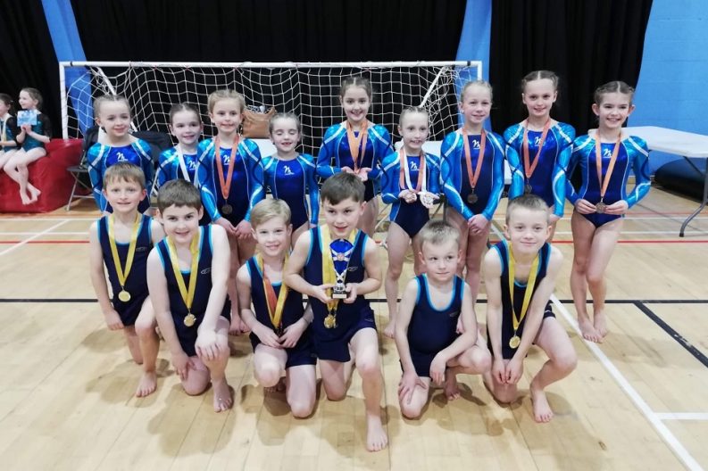 ETKO gymnasts with their medals