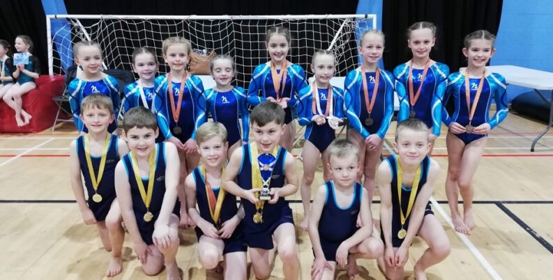 ETKO gymnasts with their medals